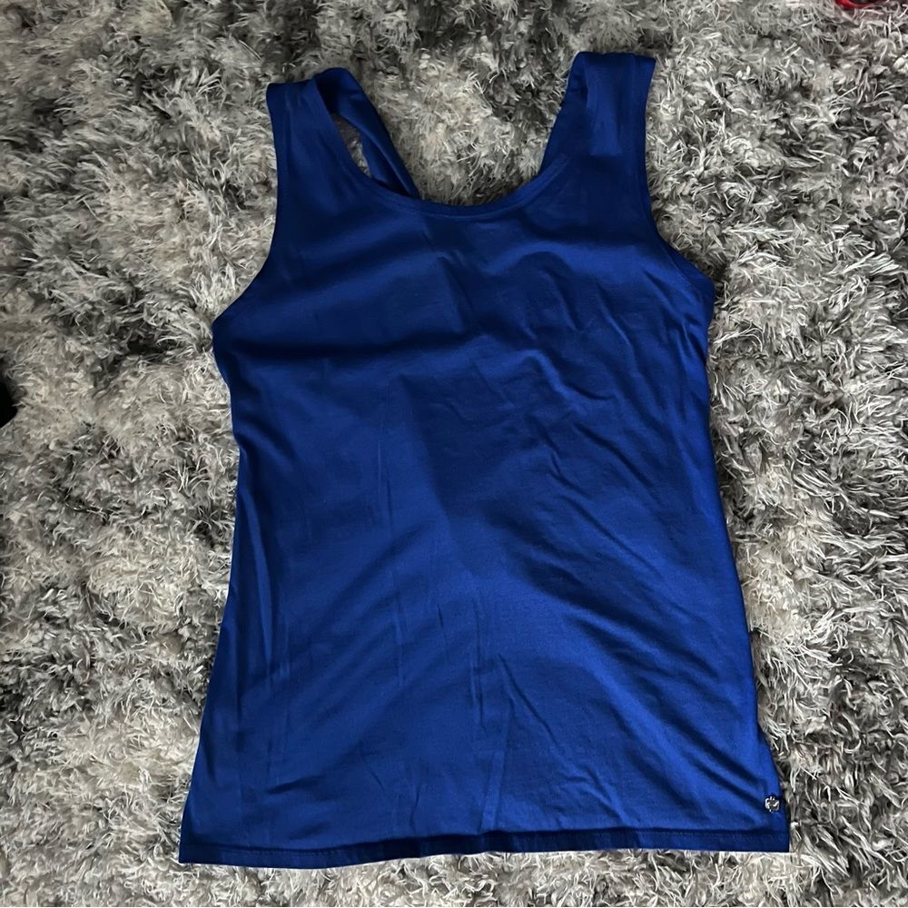 Fabletics Blue Open-Back Tank Top size small - Picture 3 of 6